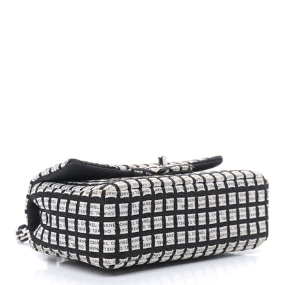 Chanel Ribbon Tweed Mini Rectangular Flap Black Ivory 3 of 8