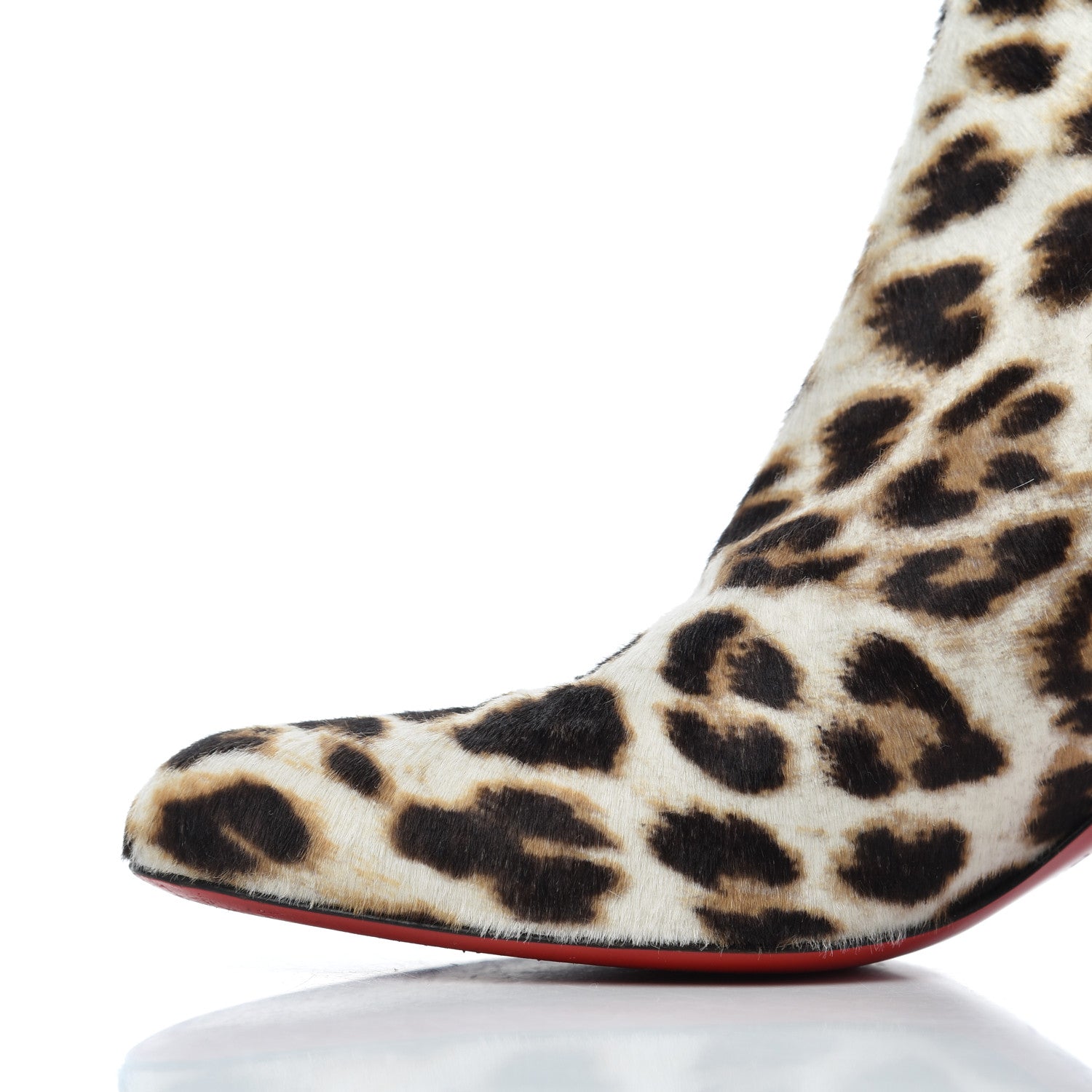Christian Louboutin Pony Hair Leopard Turela 55 Ankle Boots 37.5 Black White 13 of 22