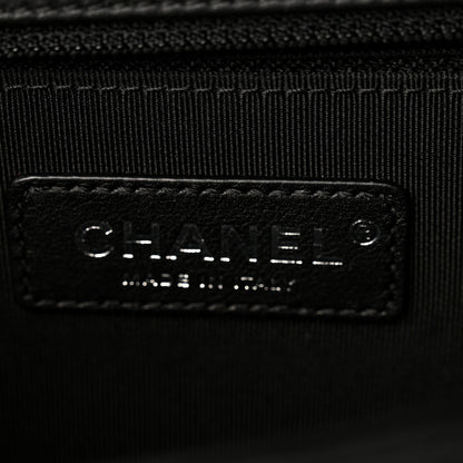 Chanel Calfskin Chevron Quilted New Medium Boy Flap Black 6 of 10