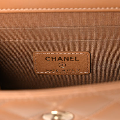 Chanel Lambskin Quilted Mini Trendy CC Clutch With Chain Brown 6 of 11