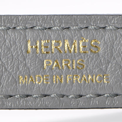 Hermes Taurillon Clemence Horseshoe Kelly Retourne 28 Bleu Glacier Bleu Electrique 32 of 34