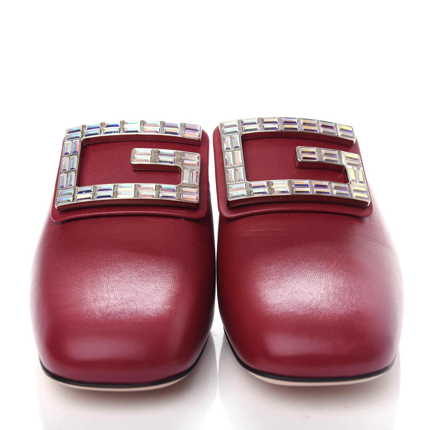 Malaga Kid Crystal Square G Madelyn Mules 37.5 Romantic Cerise
