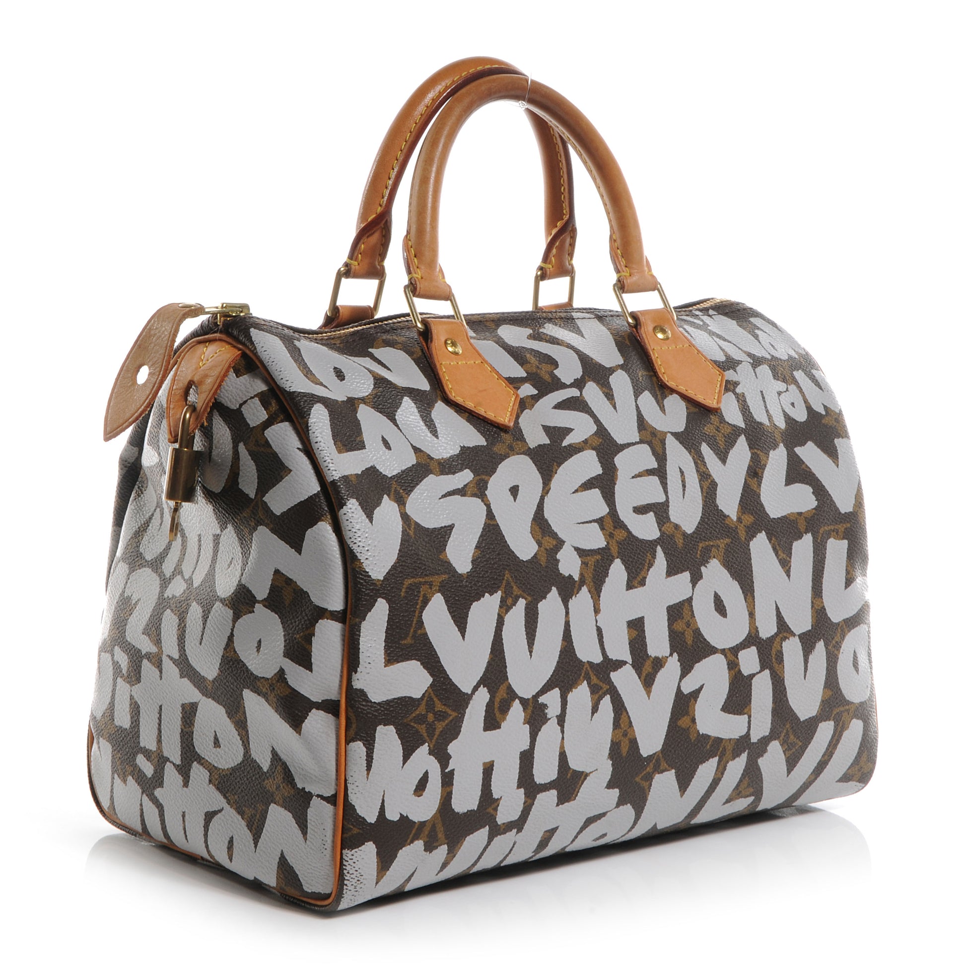 Louis Vuitton Monogram Graffiti Speedy 30 Silver 3 of 7