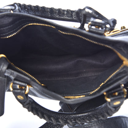 Balenciaga Chevre Gold Metallic Edge Hardware Mini City Black 5 of 13