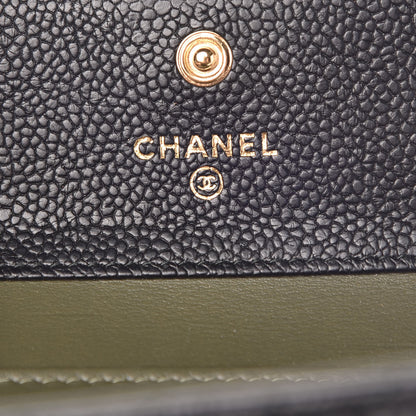 Chanel Caviar Quilted Compact Boy Wallet Black 6 of 10