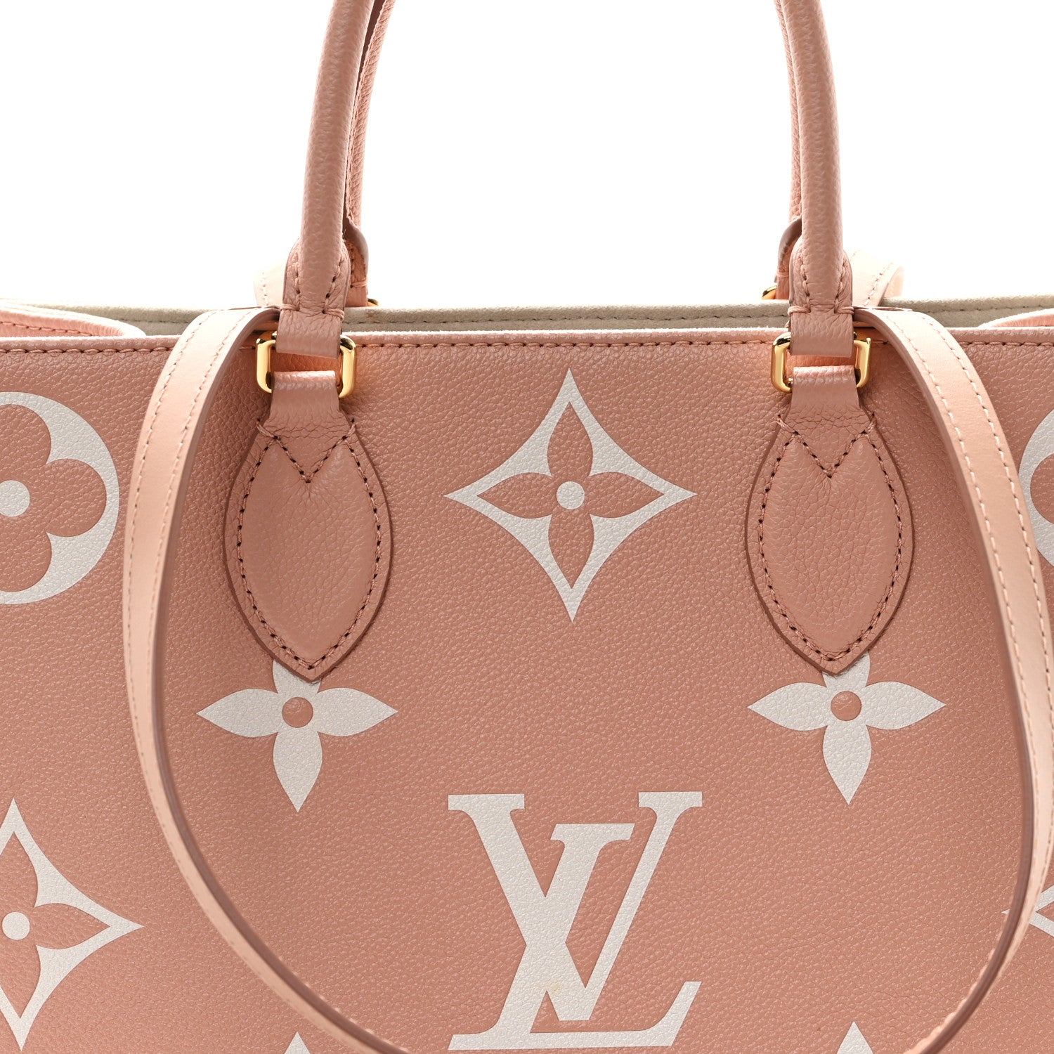 Louis Vuitton Empreinte Monogram Giant Onthego MM Rose Trianon Creme 7 of 10