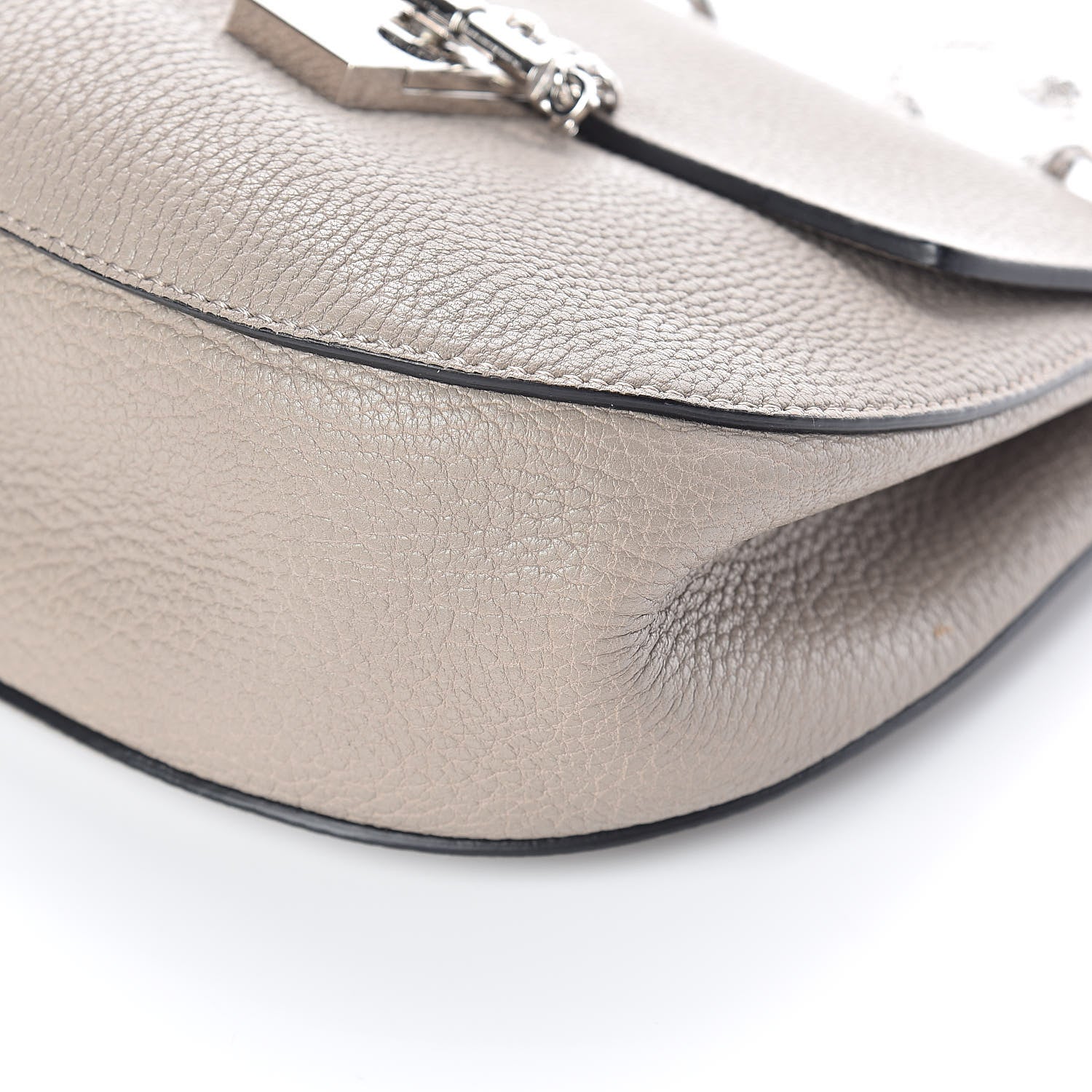 Chloe Grained Lambskin Drew Shoulder Bag Motty Grey 9 of 9