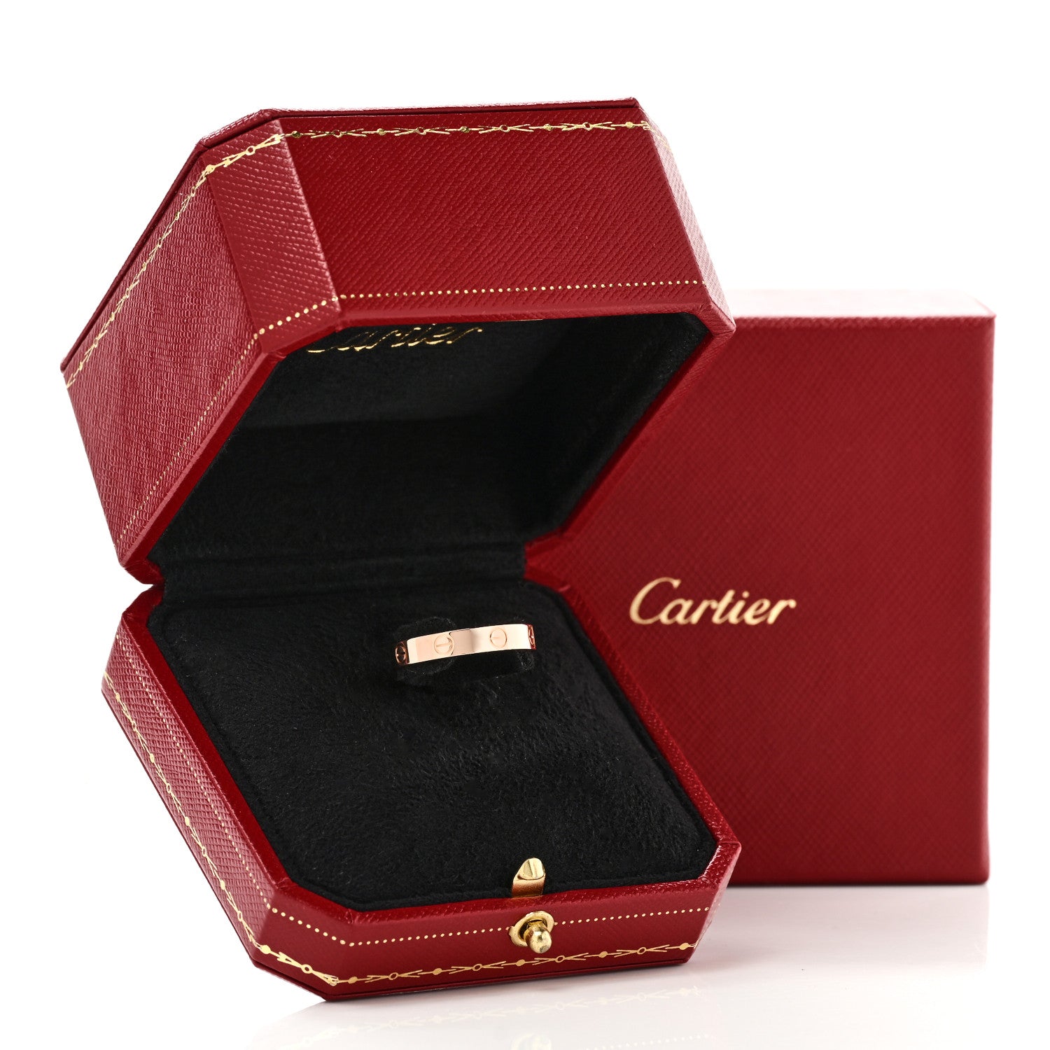Cartier 18K Pink Gold 4mm LOVE Wedding Band Ring 57 8 5 of 5