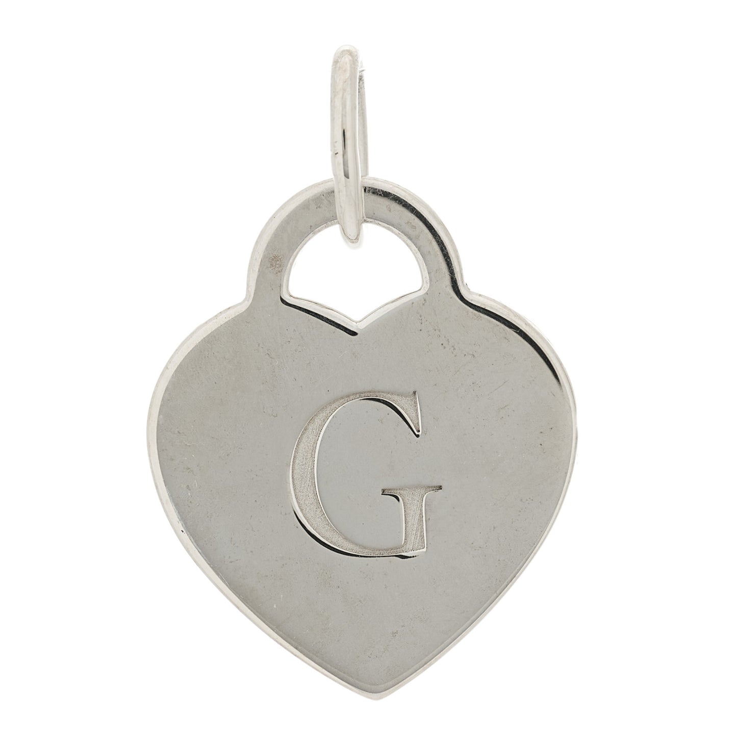 Sterling Silver Letter G Heart Charm