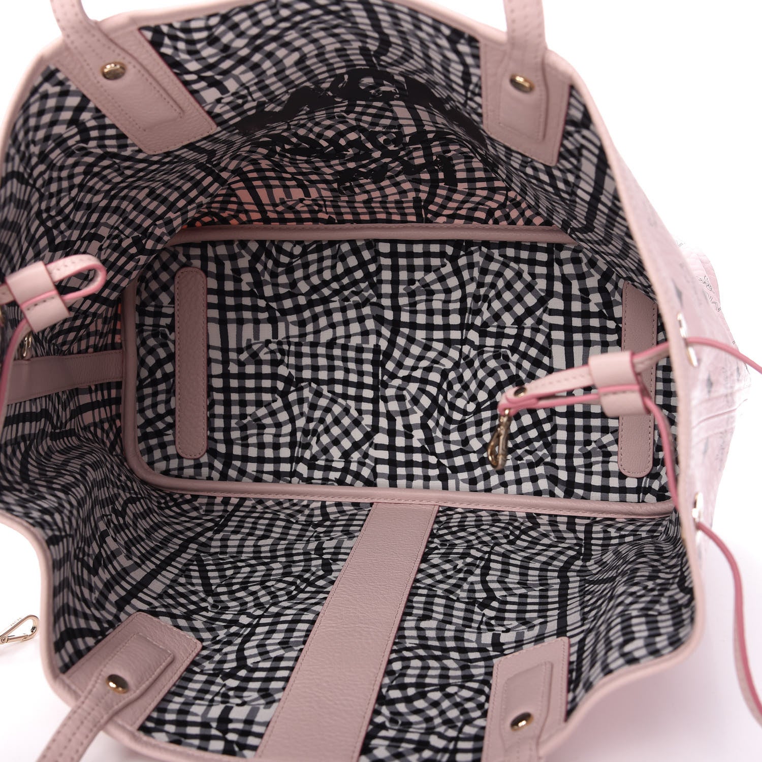 MCM Visetos Medium Liz Reversible Shopper Tote Powder Pink 6 of 10