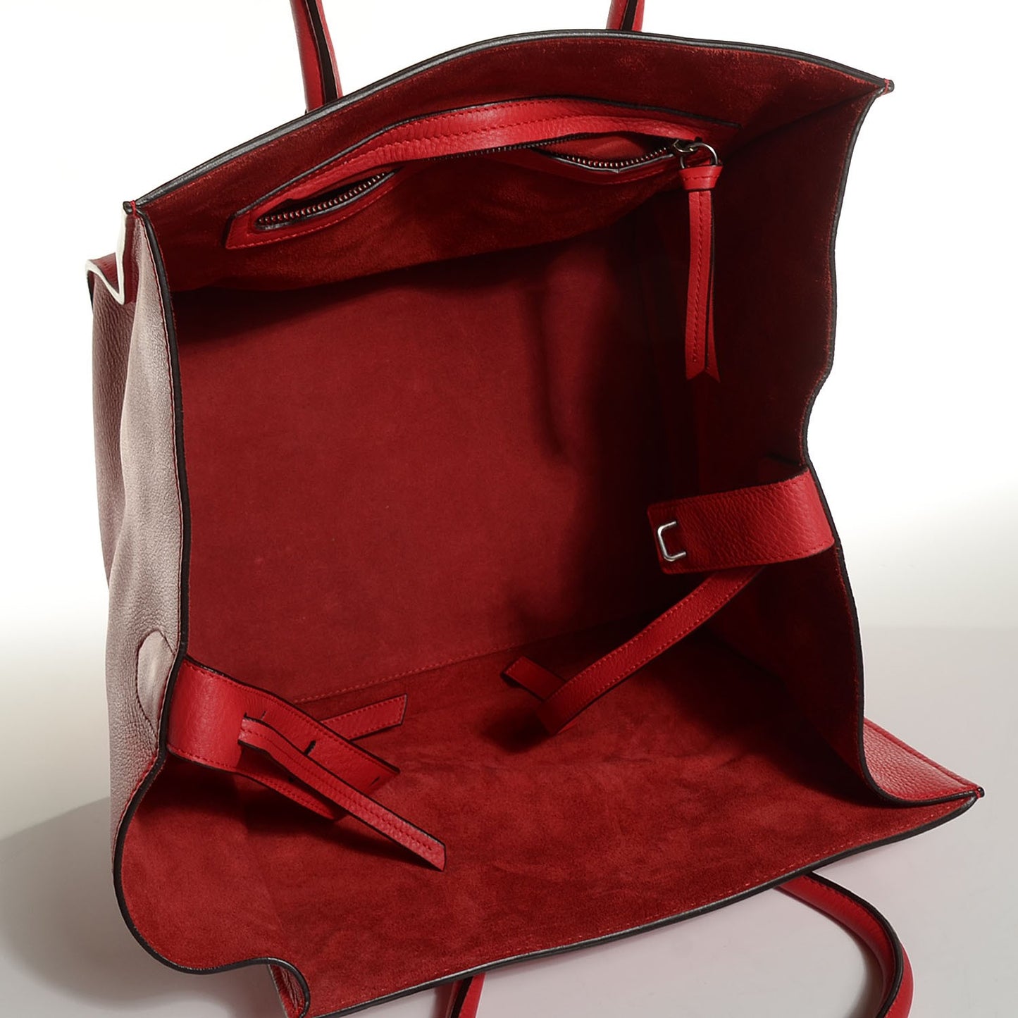 Supple Calfskin Medium Phantom Luggage Vermillion