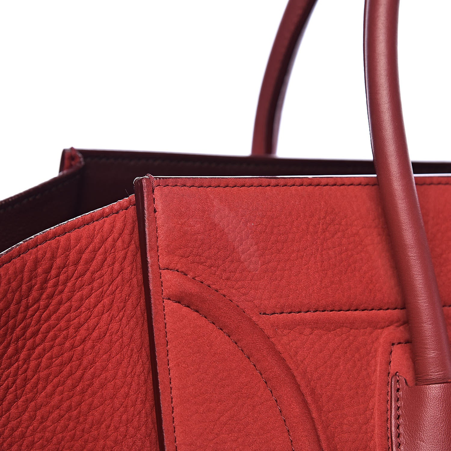 Celine Nubuck Medium Phantom Luggage Red 12 of 20