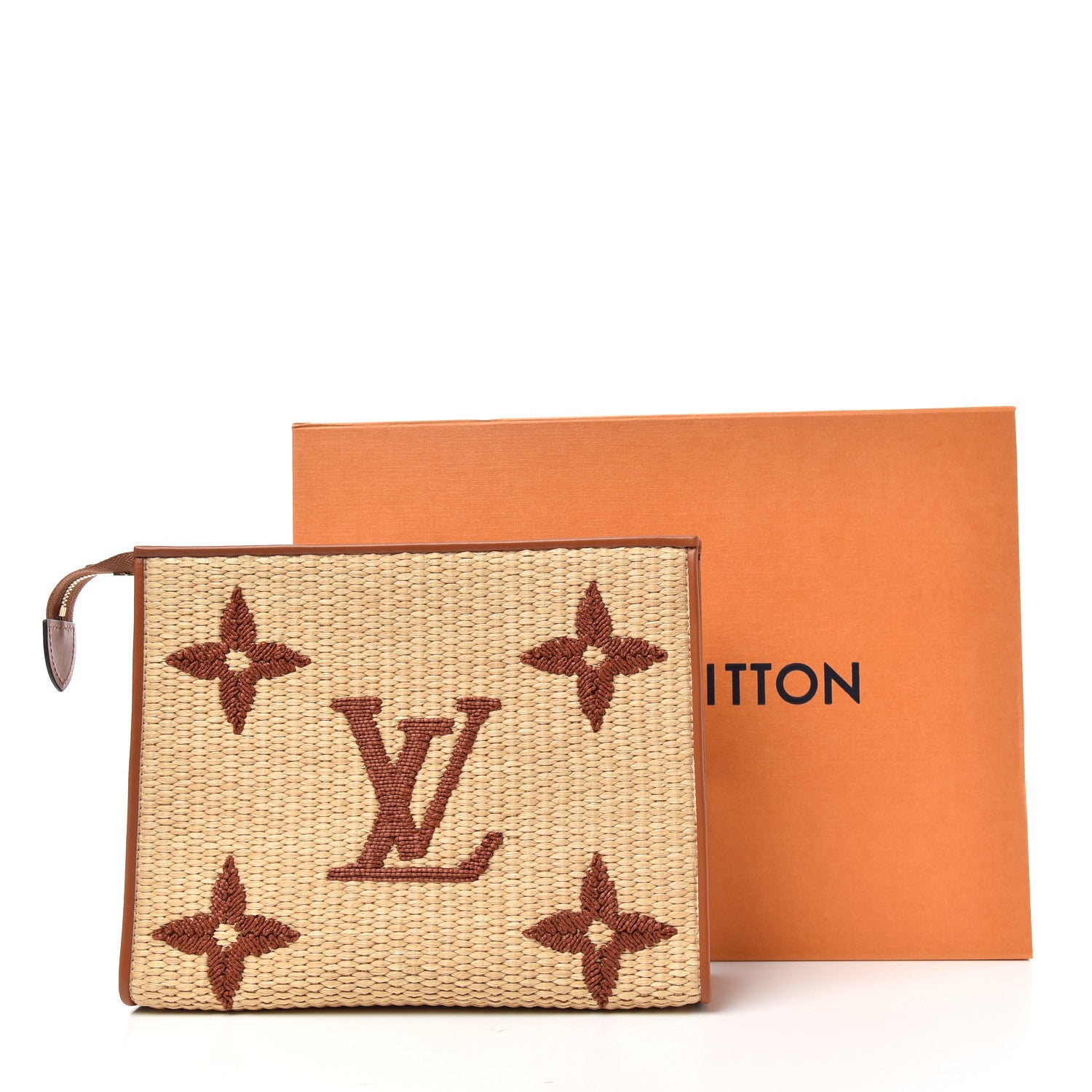 Louis Vuitton Raffia Monogram Giant Toiletry Pouch 26 Tan 6 of 6