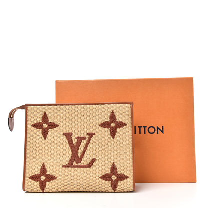 Louis Vuitton Raffia Monogram Giant Toiletry Pouch 26 Tan 6 of 6