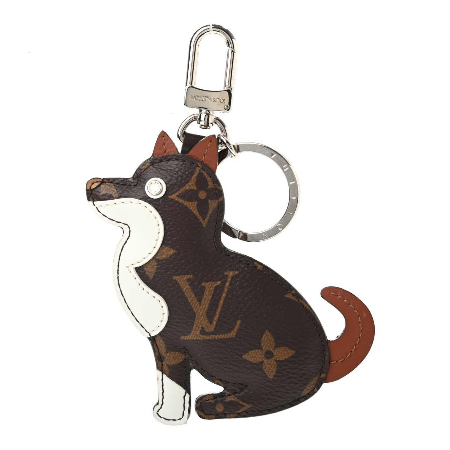 Monogram Dog Bag Charm Key Holder