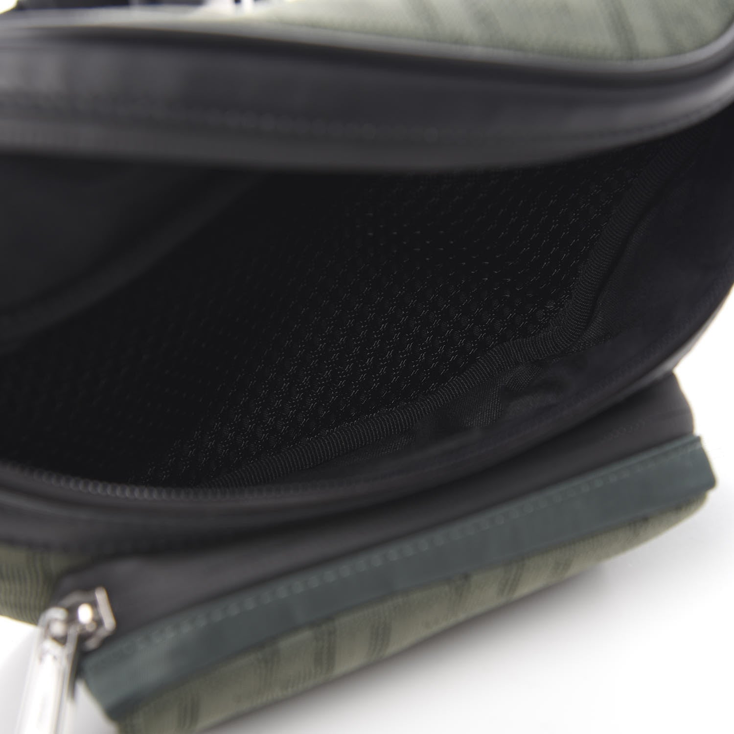 Fendi Neoprene Mesh Vitello Grace FF Pocket Belt Bag Verde Militare 4 of 9