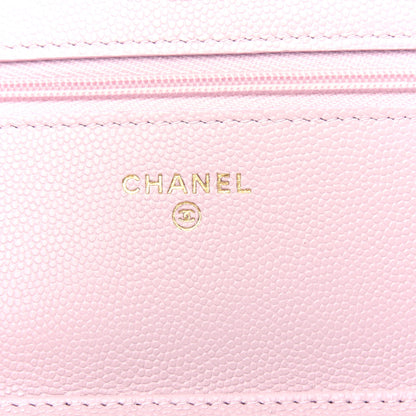Chanel Caviar Quilted Wallet On Chain WOC Light Pink 6 of 12