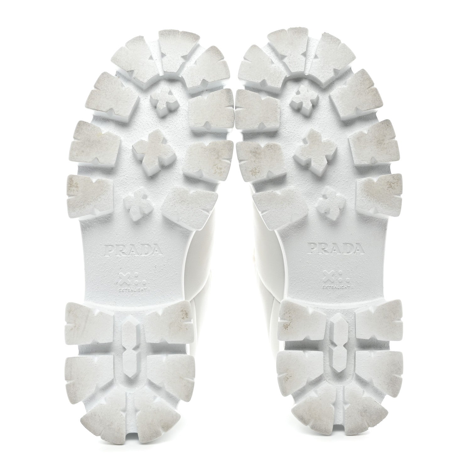 Prada Nappa Soft Metal Triangle Logo Padded Monolith 55mm Sneakers 40 White 5 of 11