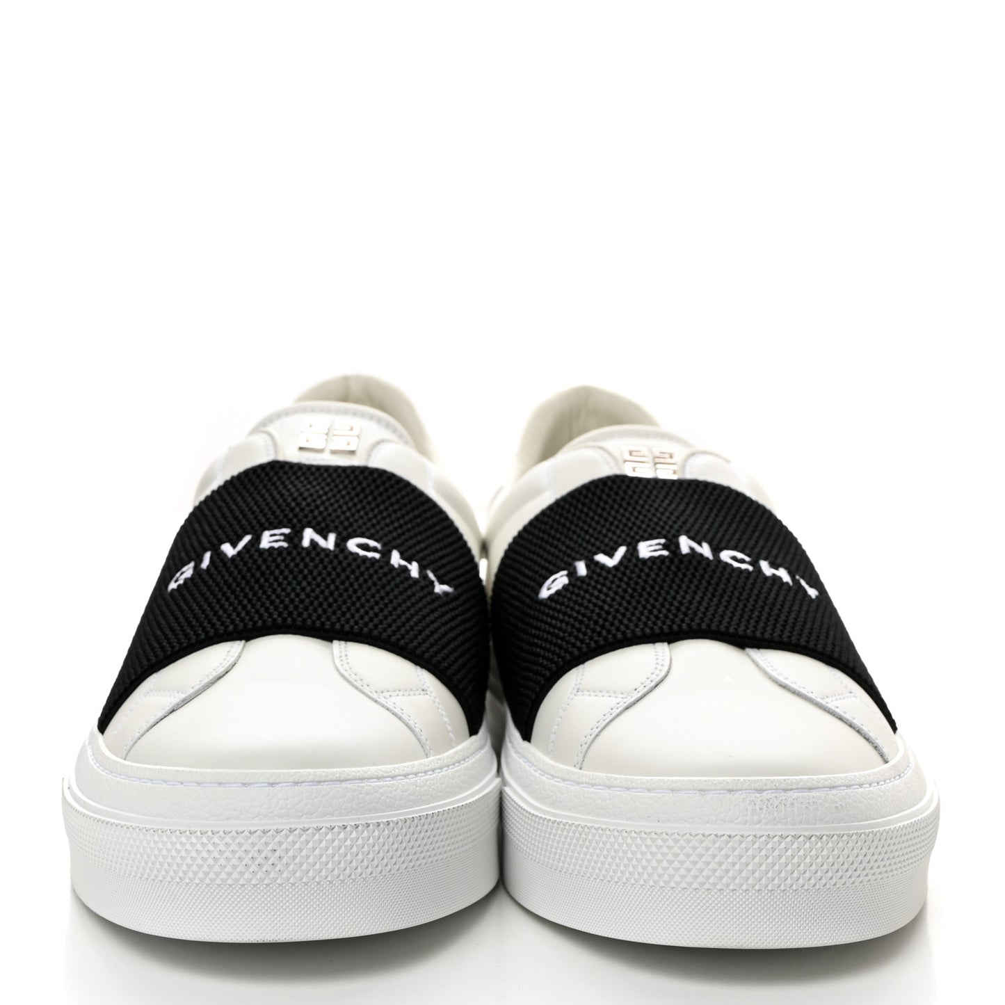 Calfskin Band Logo Mens Urban Street Sneakers 46 White Black