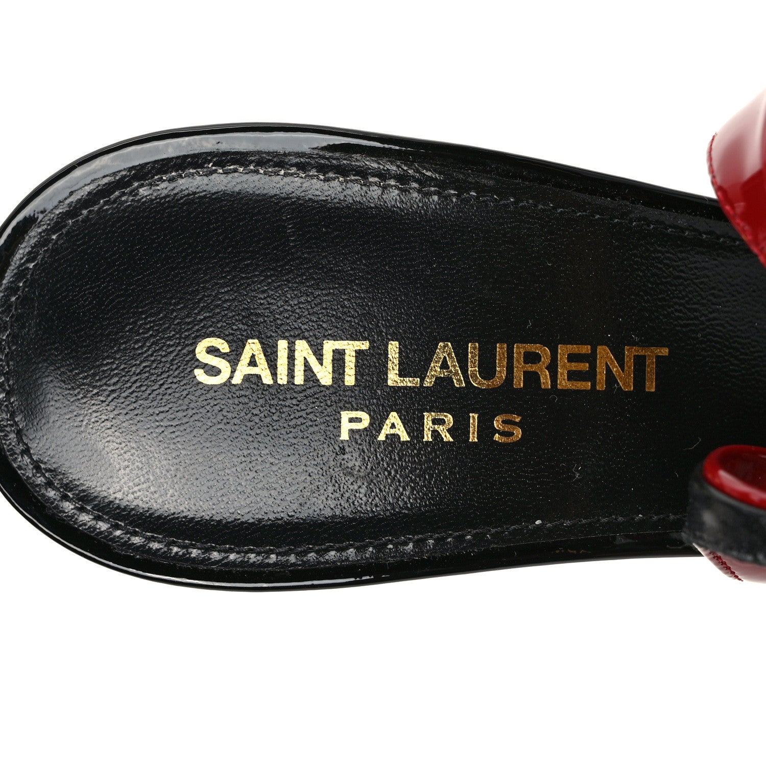 Saint Laurent Patent Calfskin Zoe 105 Slingback Pump 39 Red 7 of 10