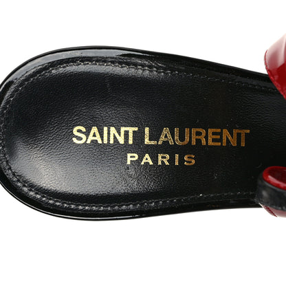 Saint Laurent Patent Calfskin Zoe 105 Slingback Pump 39 Red 7 of 10