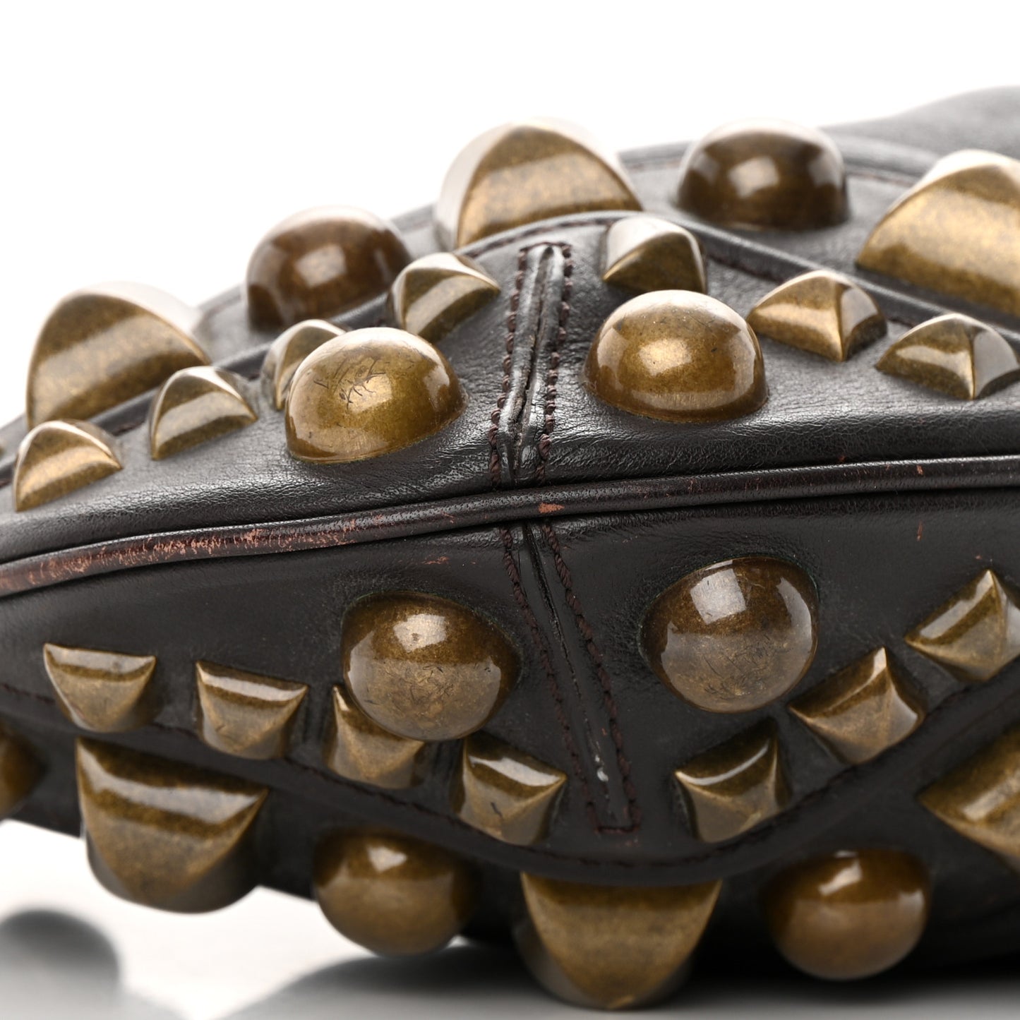 Calfskin Studded Medium Alverton Hobo Chocolate