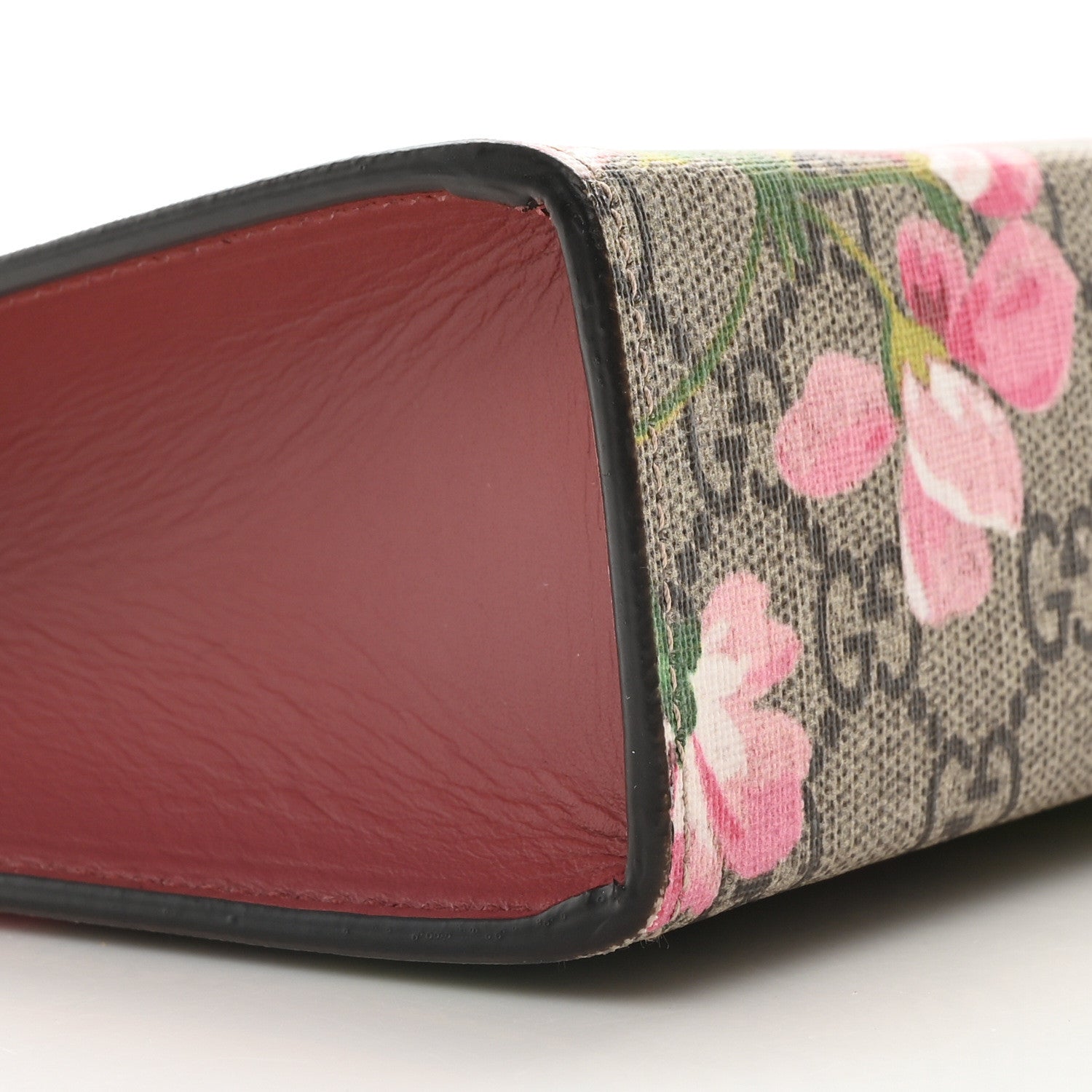 Gucci GG Supreme Monogram Blooms Large Cosmetic Case Beige Multicolor Dry Rose 9 of 10