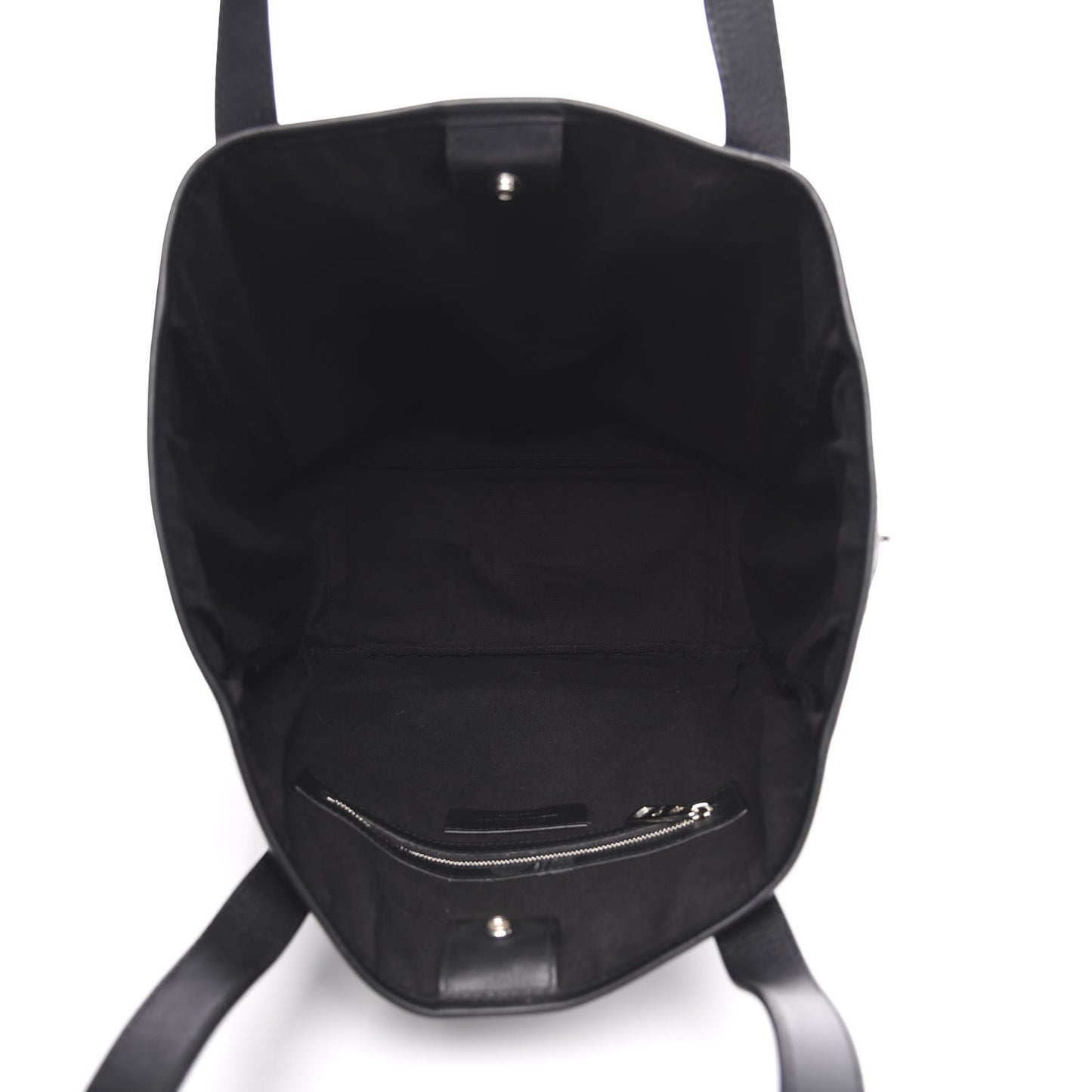 Calfskin Perforated Skull Tote Black