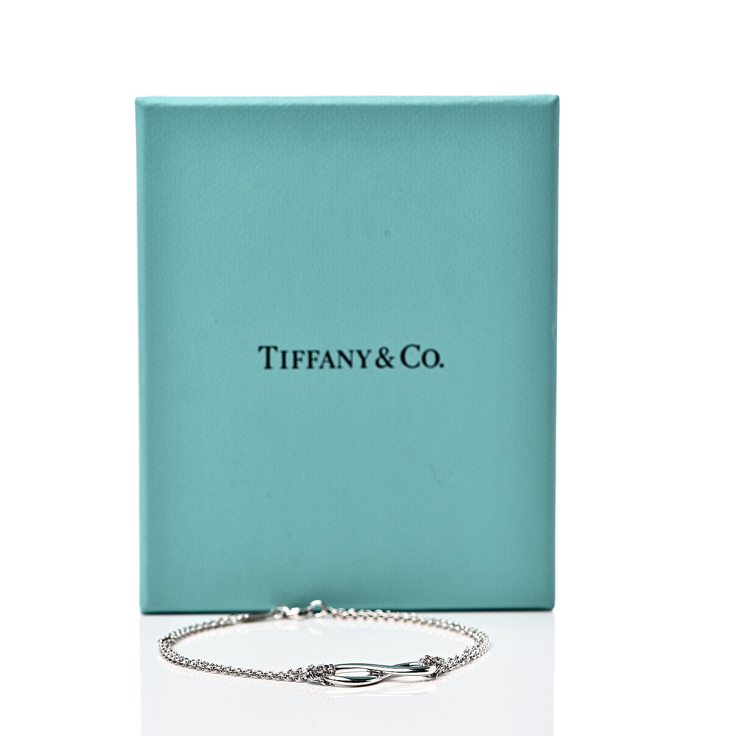 Tiffany Sterling Silver Infinity Double Chain Bracelet 6 of 6