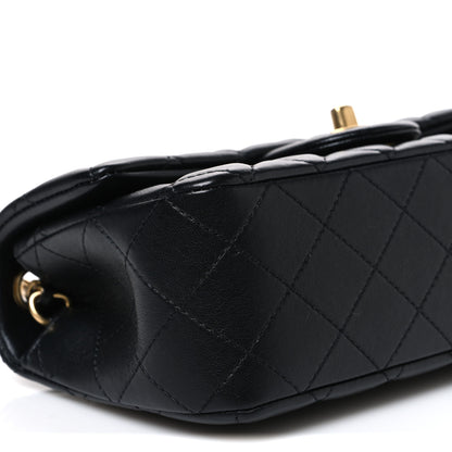 Chanel Lambskin Quilted Mini Rectangular Pearl Crush Flap Black 9 of 12