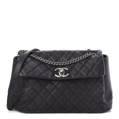 Chanel Iridescent Caviar Medium Lady Pearly Flap Black 1 of 11