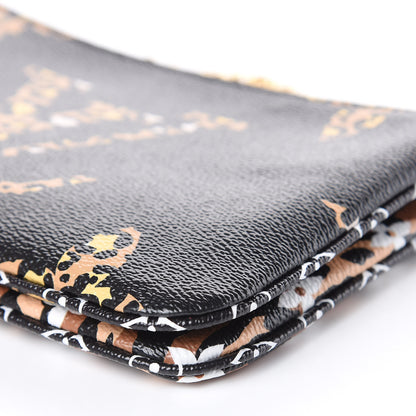 Louis Vuitton Monogram Giant Jungle Pochette Double Zip Black 9 of 10