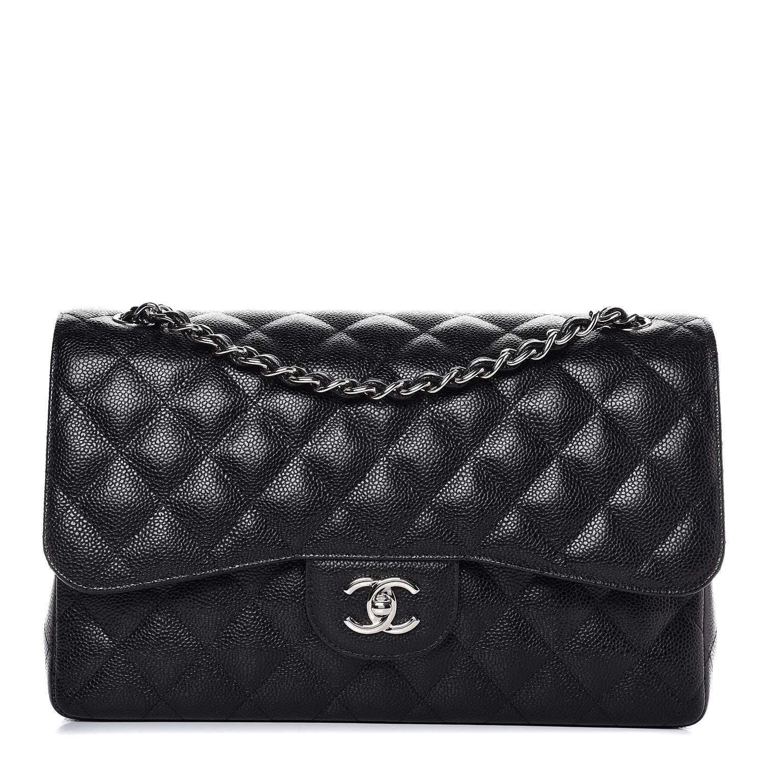Chanel Caviar Quilted Jumbo Double Flap Black 1 of 7