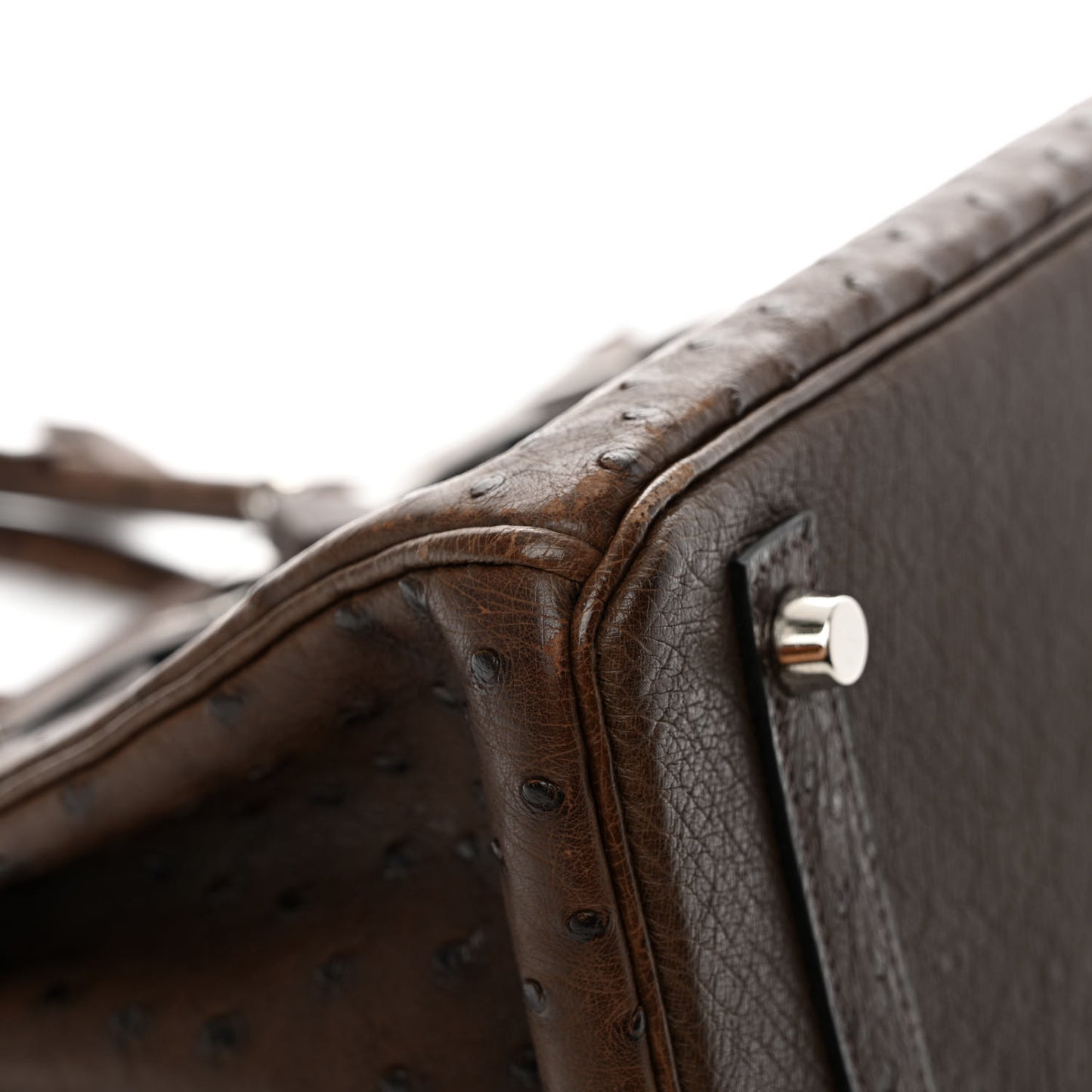 Ostrich Birkin 30 Chocolate