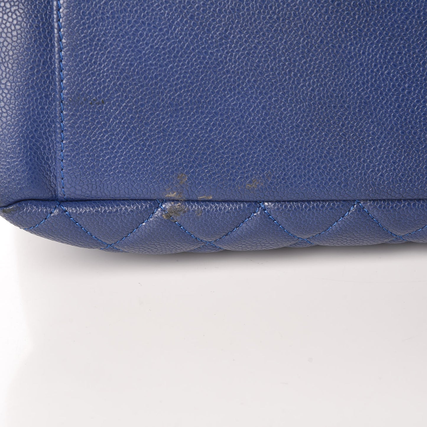 Caviar Quilted Grand Shopping Tote GST Dark Blue