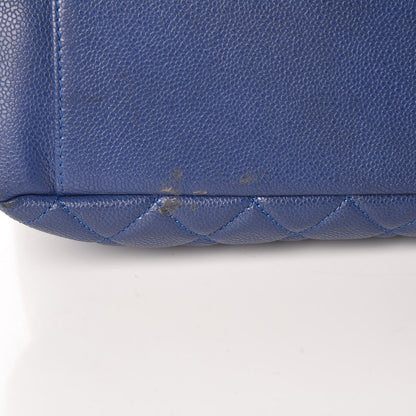 Chanel Caviar Quilted Grand Shopping Tote GST Dark Blue 13 of 22