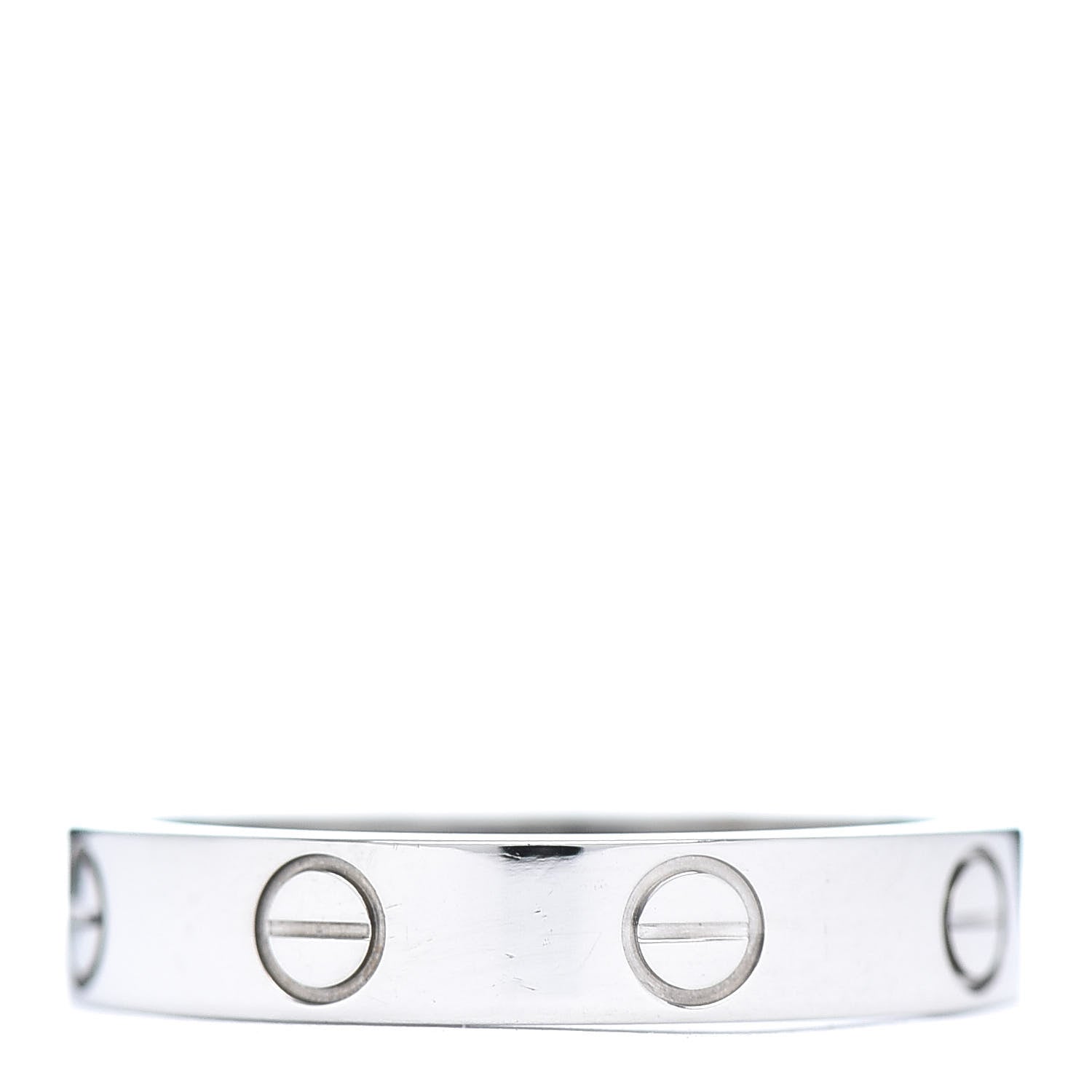 Cartier 18K White Gold 3.5mm LOVE Wedding Band Ring 52 6 3 of 4