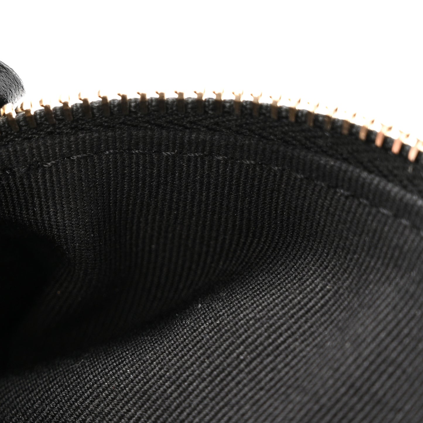 Shiny Crumpled Lambskin Quilted Small Preppy Pocket Camera Case Black