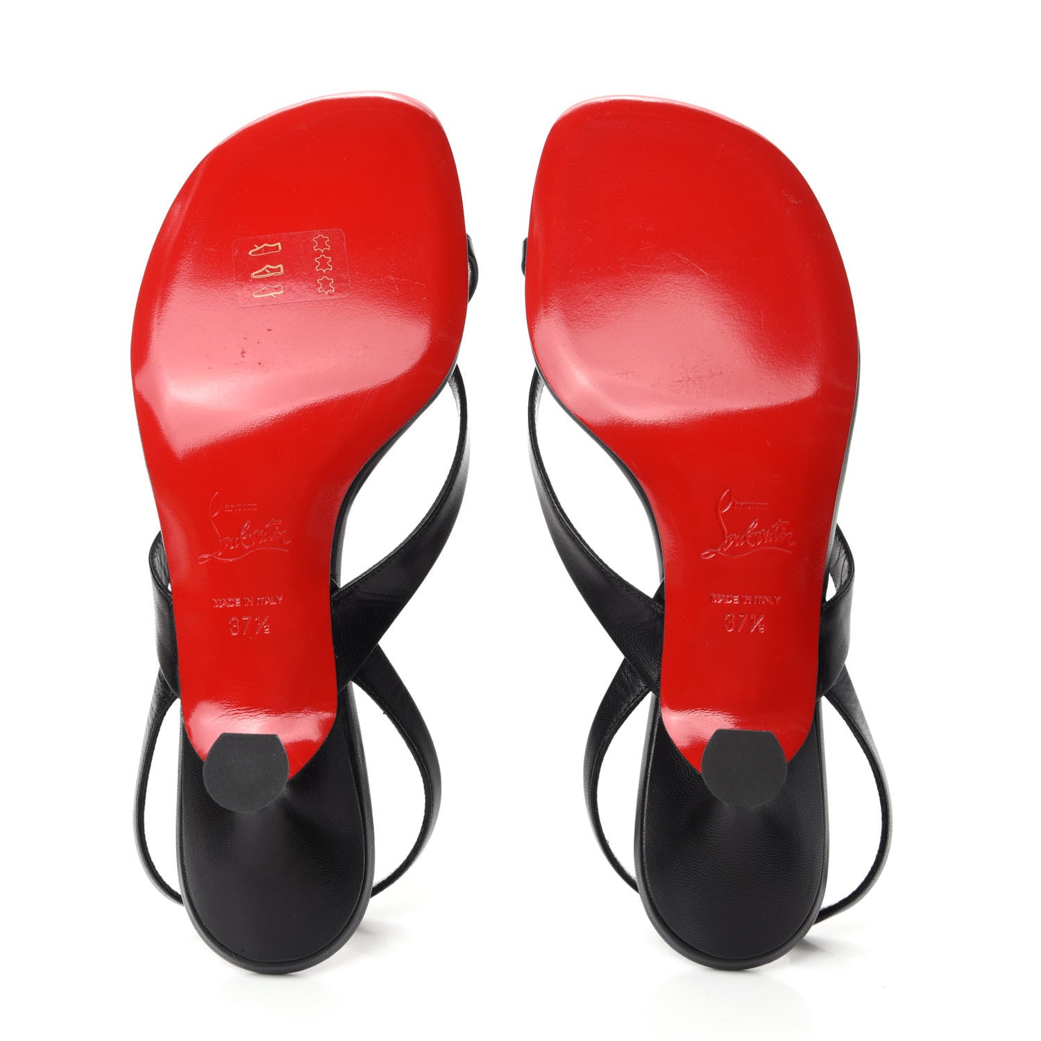 Christian Louboutin Kid Taralita 55 Thong Sandals 37.5 Black 5 of 9