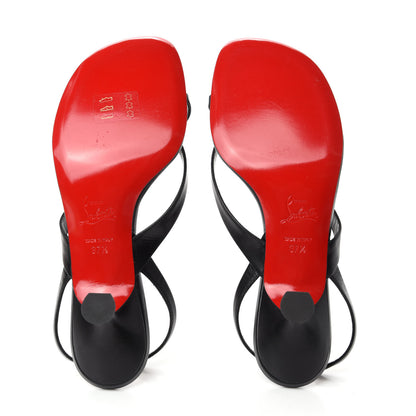 Christian Louboutin Kid Taralita 55 Thong Sandals 37.5 Black 5 of 9