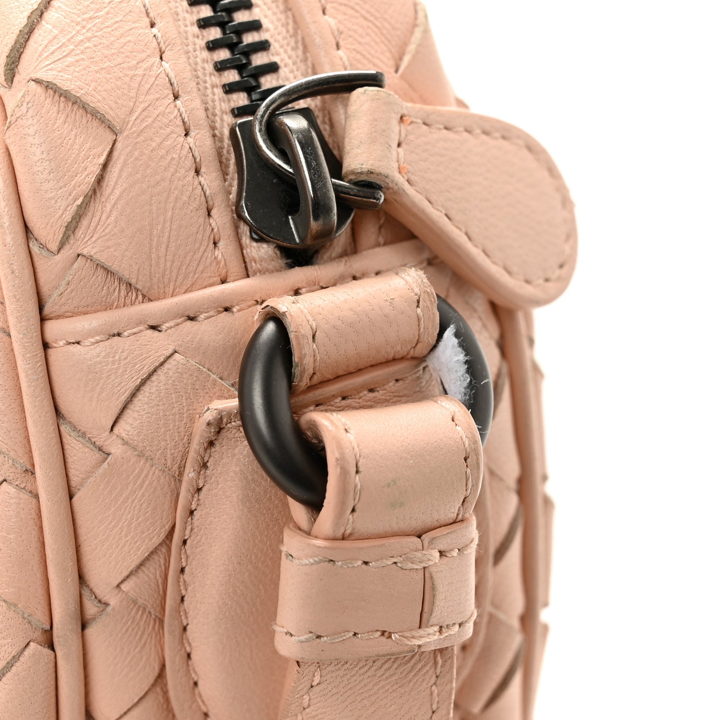 Nappa Intrecciato Crossbody Flamingo