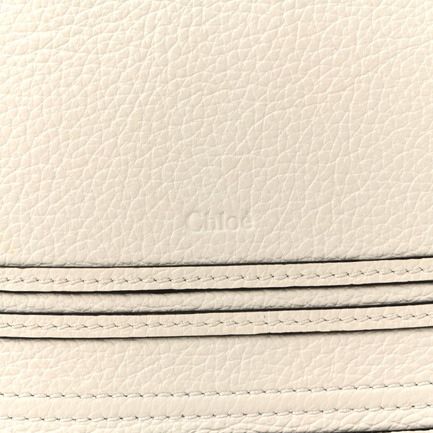 Raffia Grain Calfskin Medium Marcie Basket White