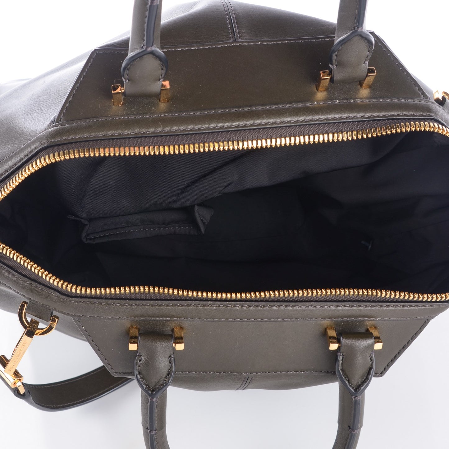 Smooth Calfskin Liner Tote Dark Green