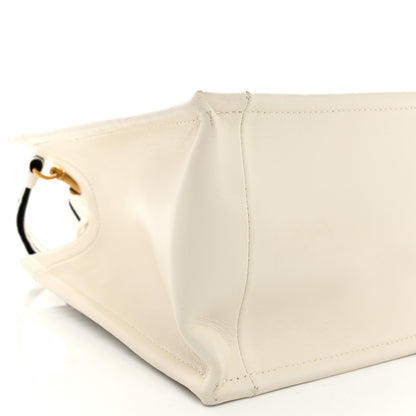 Christian Dior Calfskin Canvas Embroidered Small Dioramour Je Vous Adore Book Tote With Strap White Black Red 9 of 11