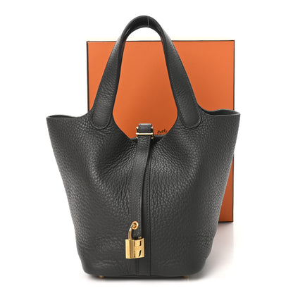 Hermes Taurillon Clemence Picotin Lock 18 PM Ardoise 13 of 13