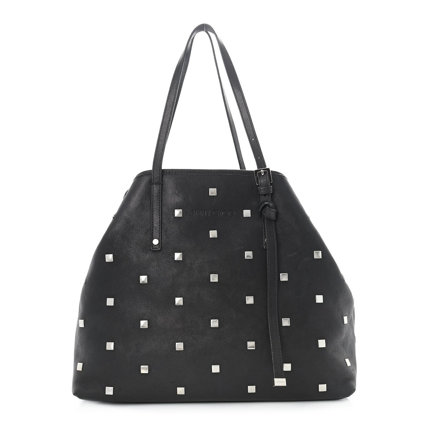Calfskin Studded Tote Black