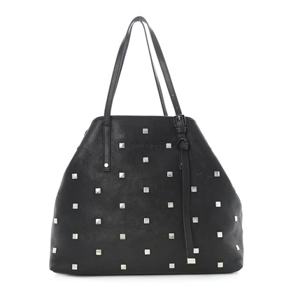 Jimmy Choo Calfskin Studded Tote Black 1 of 10