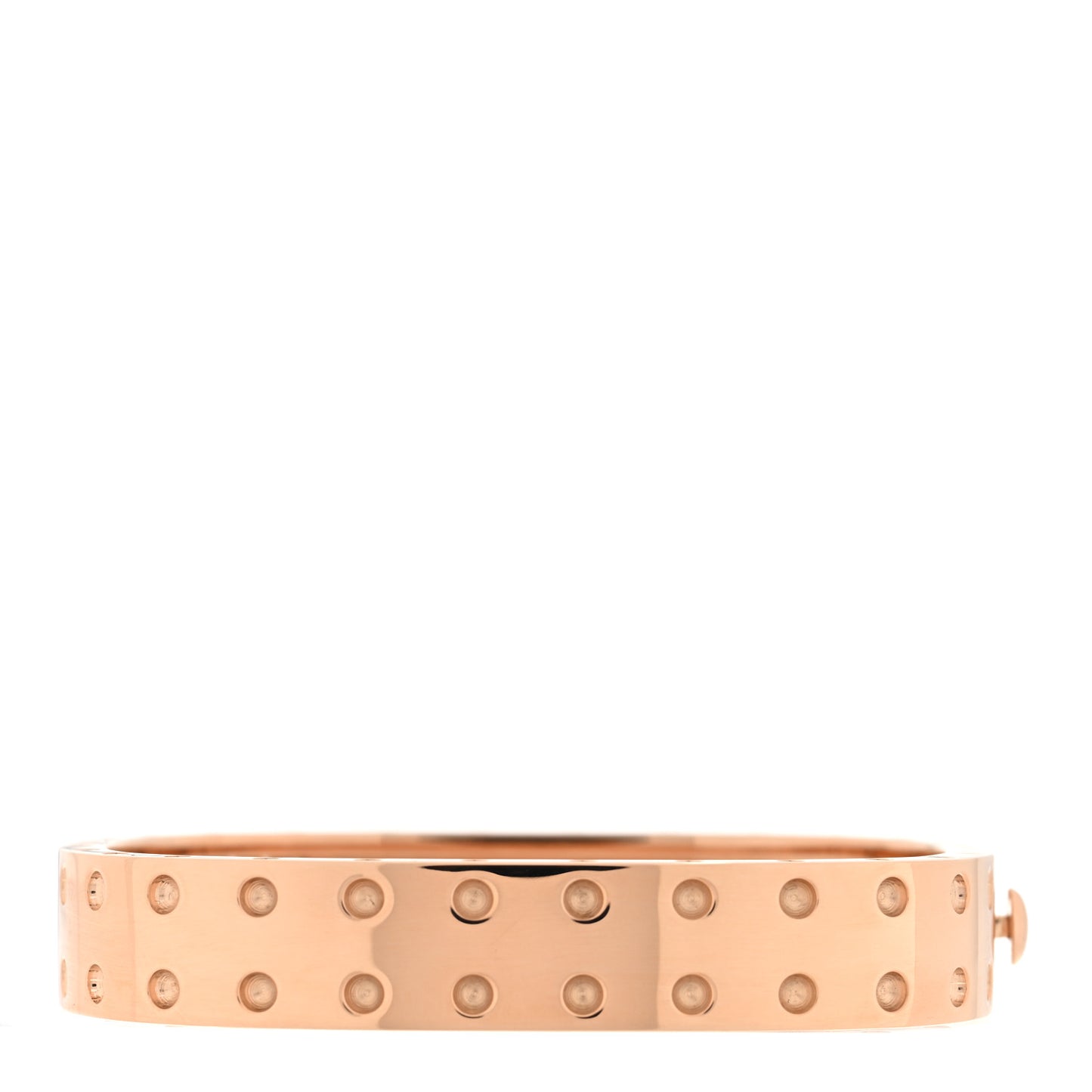 18K Rose Gold Diamond Pois Moi 2 Row Bangle Bracelet