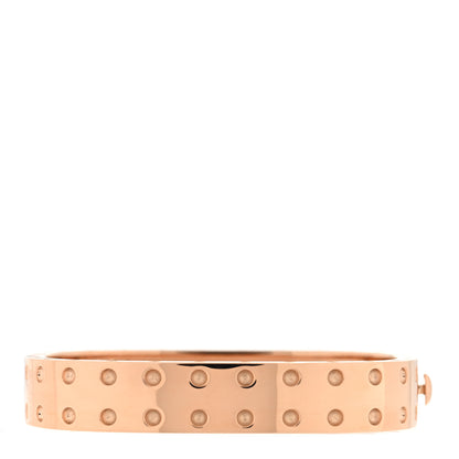 Roberto Coin 18K Rose Gold Diamond Pois Moi 2 Row Bangle Bracelet 2 of 3