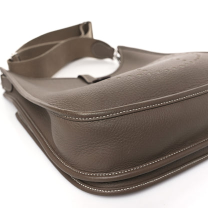 Hermes Taurillon Clemence Evelyne III PM Etoupe 9 of 10